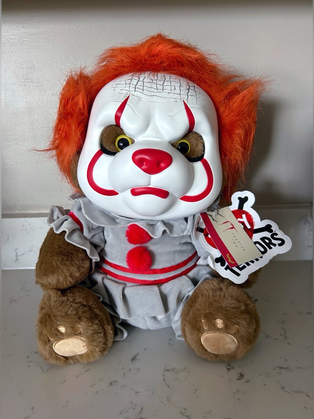 Spirit Halloween Teddy Terrors Pennywise Plush IT Bear
